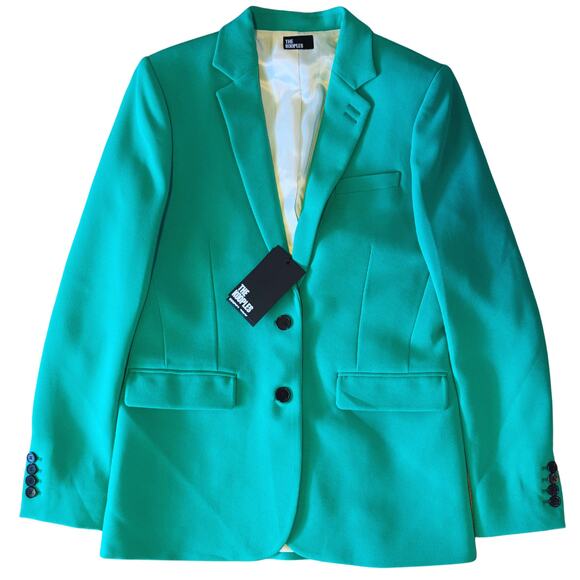 The Kooples Green Crepe Suit Jacket – Size 36 (US 4/Small) – NWT – Retail $395 - Picture 1 of 4